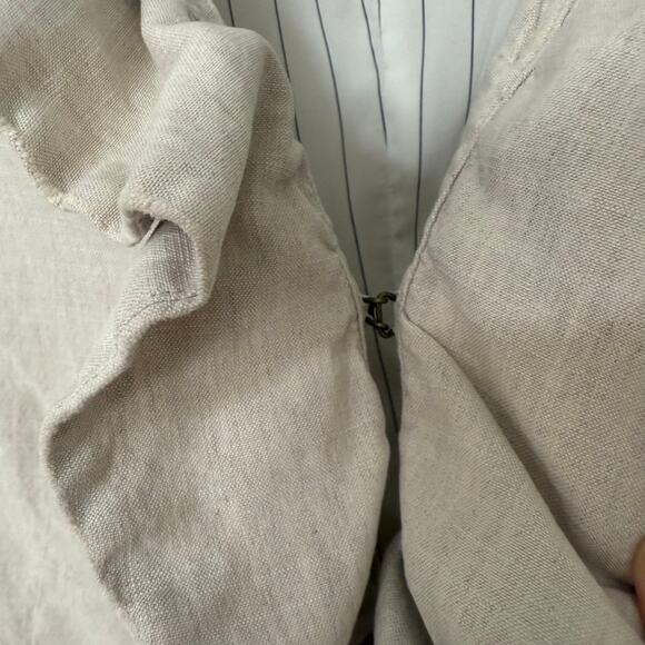 Alice + Olivia Women's Linen Blend Ruffle Blazer Jacket Size Medium - Picture 13 of 16